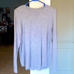 Aerie real soft gray stretchy long sleeve shirt